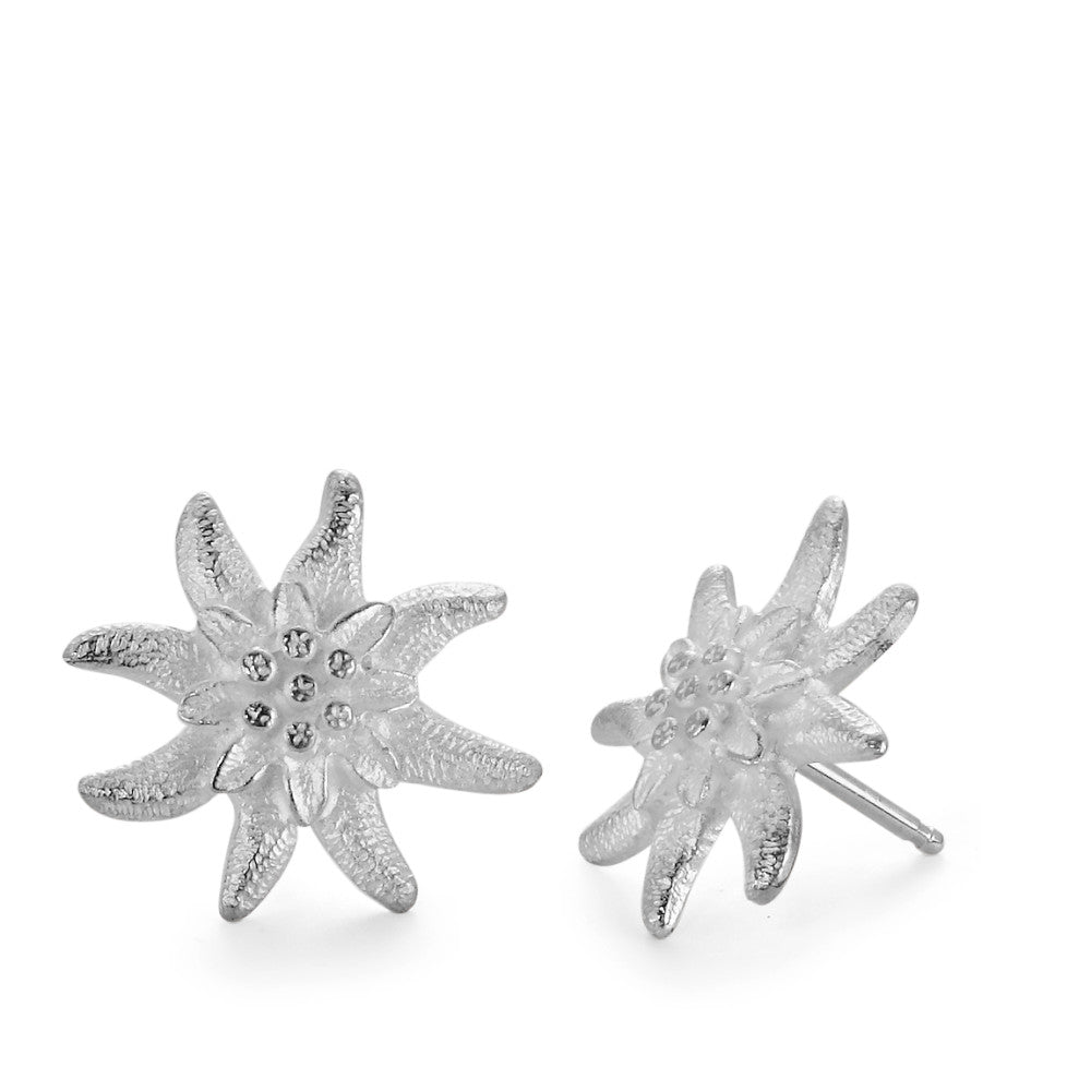 Clous d'oreilles Argent Edelweiss Ø15 mm