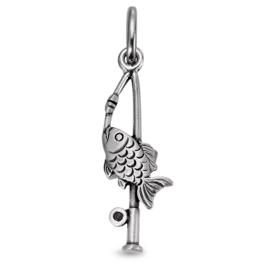 Pendentif Argent Patinée Pêcheur