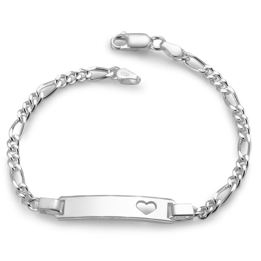 Bracciale con incisione Argento Cuore 18 cm