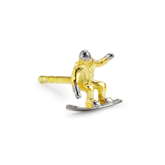 Ohrstecker 1 Stk 375/9 K Gelbgold Snowboarding