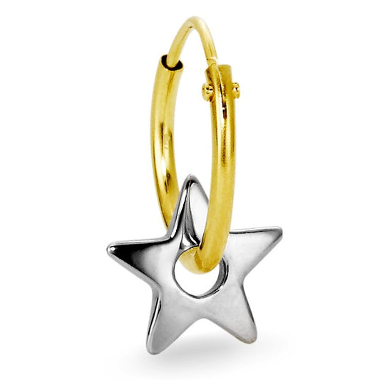 Créole avec pendentif Or jaune 18K Étoile