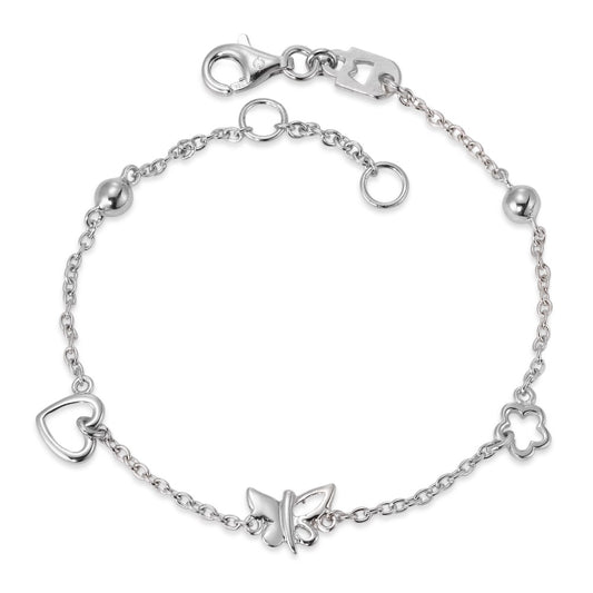 Bracelet Argent Rhodié Papillon 16-18 cm