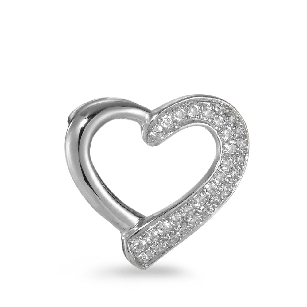 Ciondolo Argento Zirconia rodiato Cuore