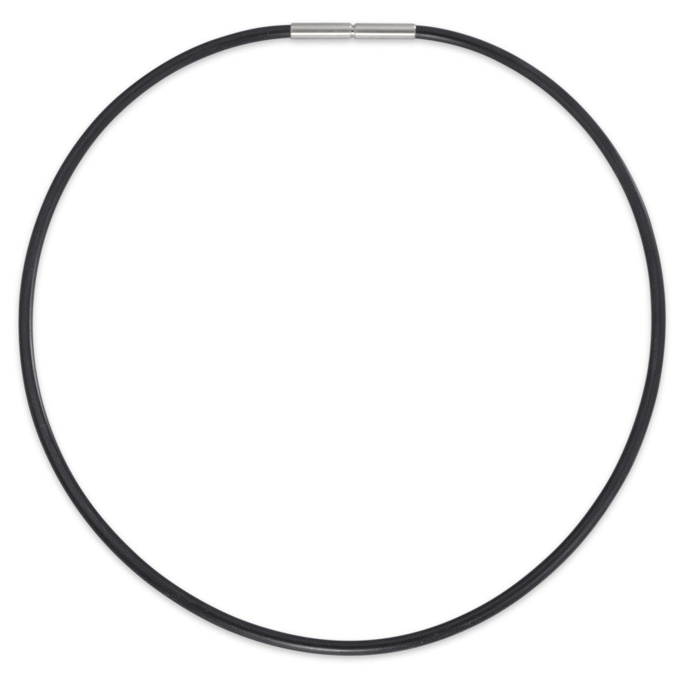 Collier Acier inoxydable, Caoutchouc 40 cm Ø3.5 mm