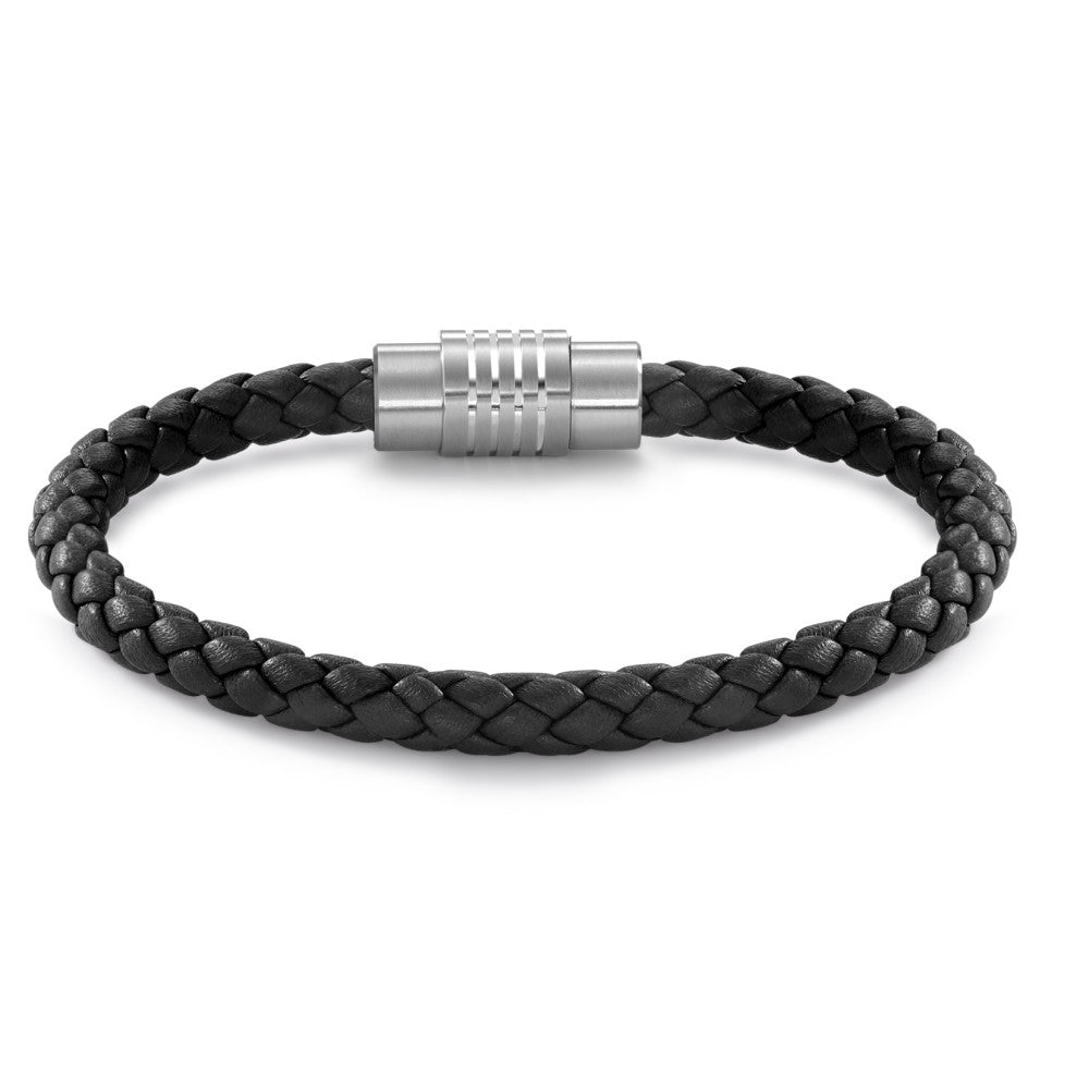 Bracelet Acier inoxydable, Cuir 17 cm Ø6.5 mm