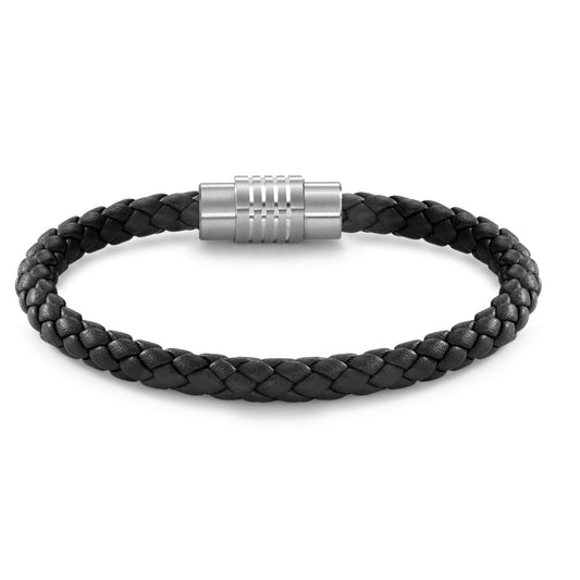 Bracciale Acciaio inossidabile, Pelle 17 cm Ø6.5 mm