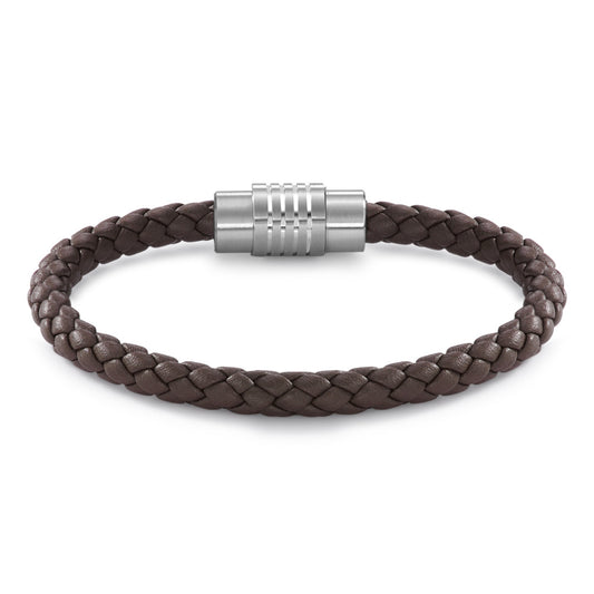 Bracelet Acier inoxydable, Cuir 20 cm Ø6.5 mm