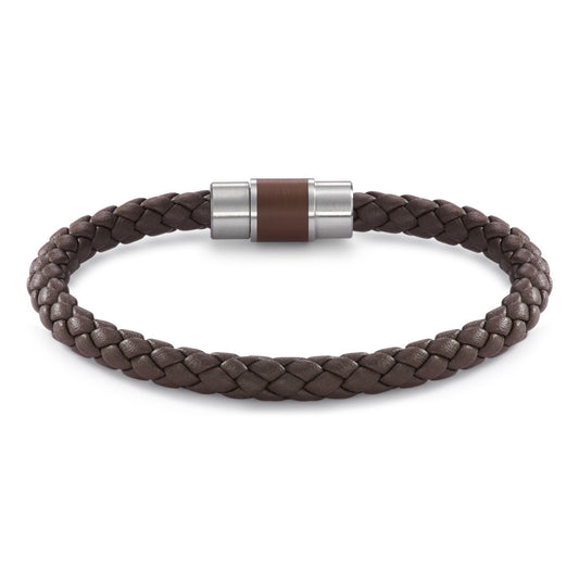 Bracelet Acier inoxydable, Cuir, Céramique 19 cm Ø6.5 mm