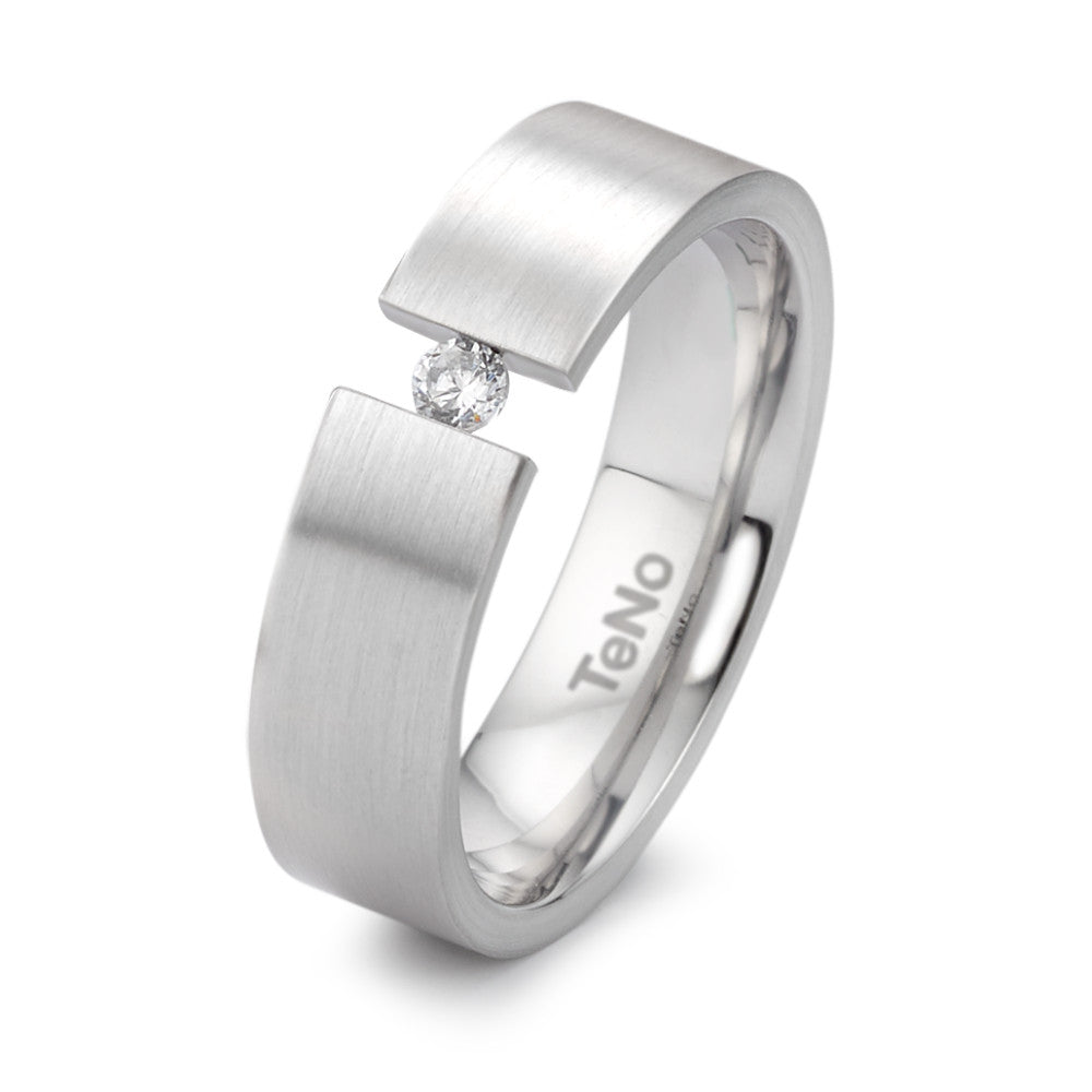 Bague Acier inoxydable Diamant 0.06 ct, tw-si