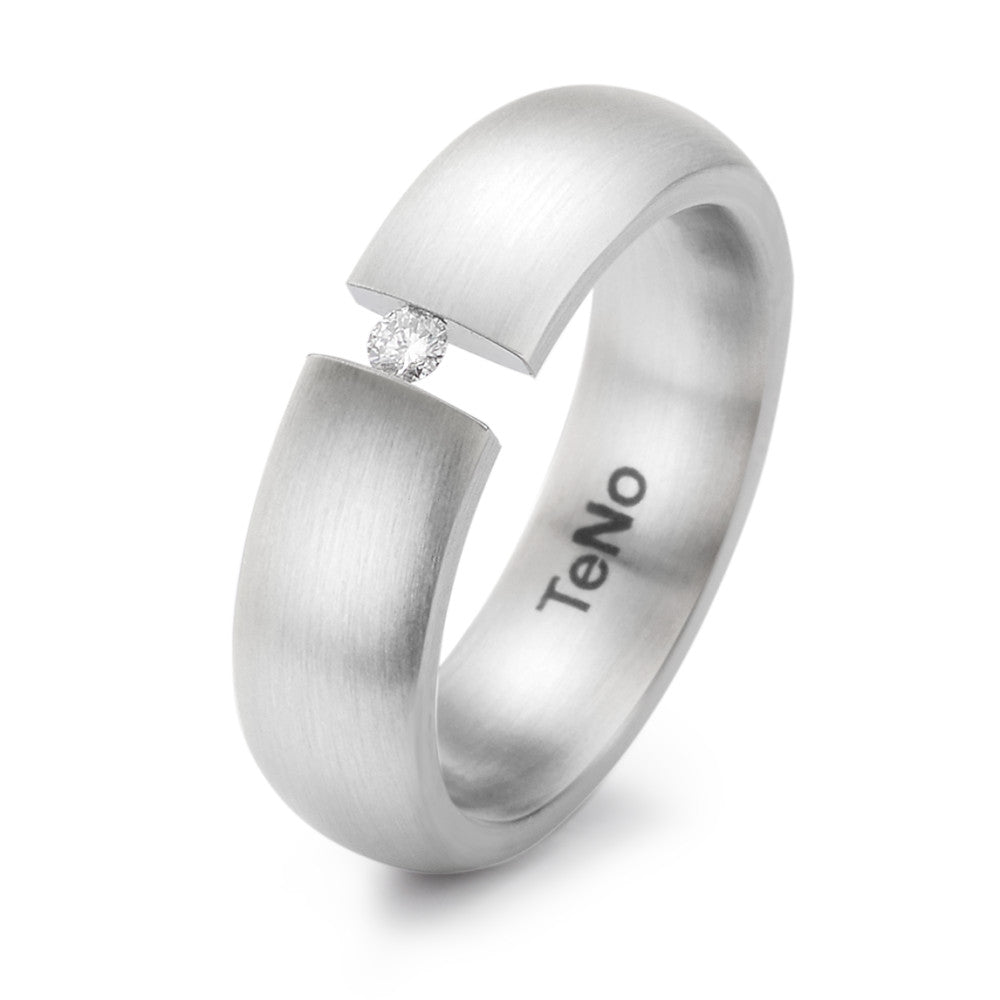 Bague Acier inoxydable Diamant 0.04 ct, tw-si