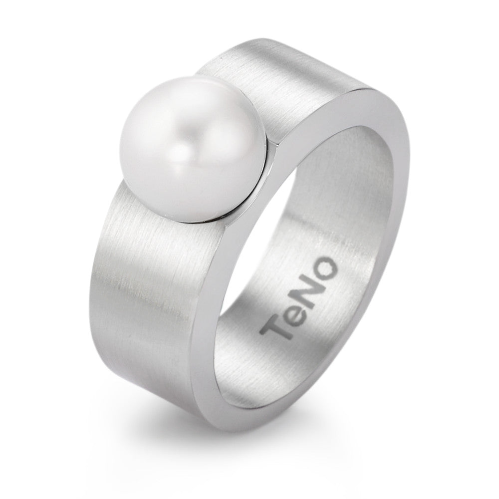 Bague Acier inoxydable perle d'eau douce