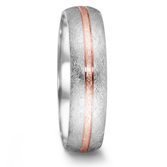 Partnerring Edelstahl, 750/18 K Rosegold