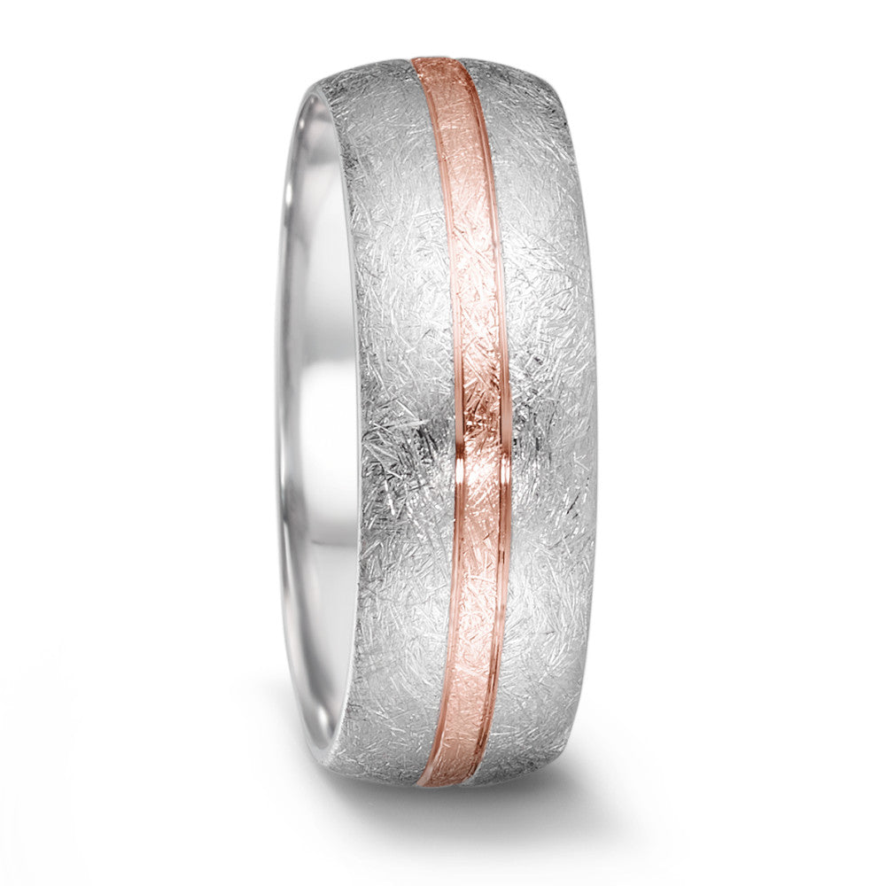 Bague Acier inoxydable, Or rose 18K