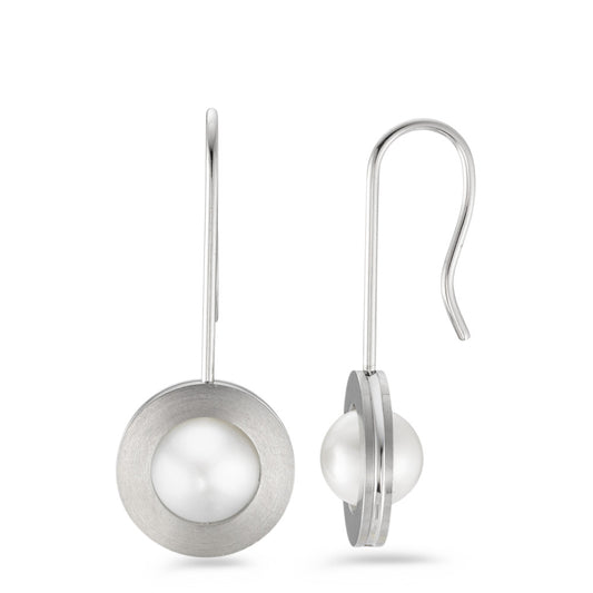 Pendant d'oreilles Acier inoxydable perle d'eau douce