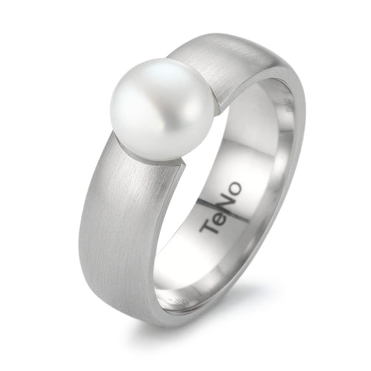 Bague Acier inoxydable perle d'eau douce