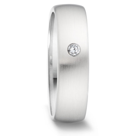 Partnerring Edelstahl Diamant 0.04 ct, tw-si