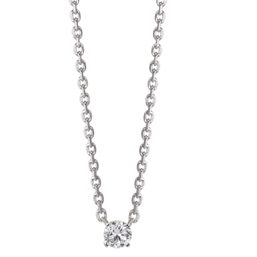 Collana Oro bianco 750/18 carati Diamante 0.20 ct, w-si 40-42 cm