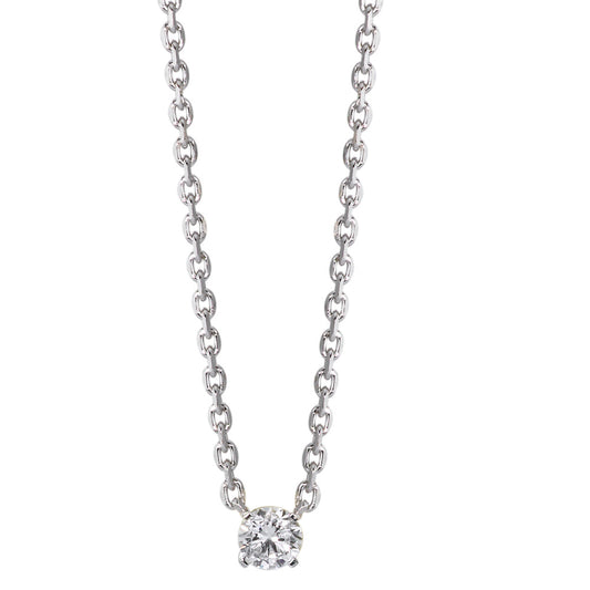 Collana Oro bianco 750/18 carati Diamante 0.20 ct, w-si 40-42 cm