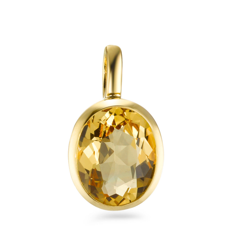 Pendentif or et citrine