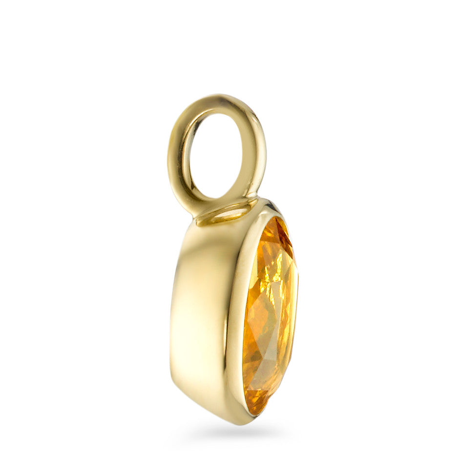 Pendentif or et citrine