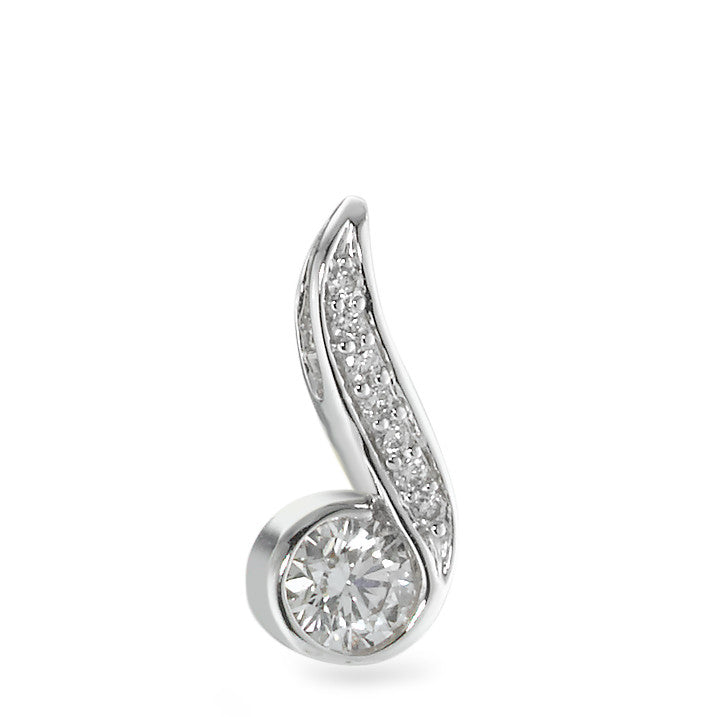 Ciondolo Oro bianco 750/18 carati Diamante 0.23 ct, w-si