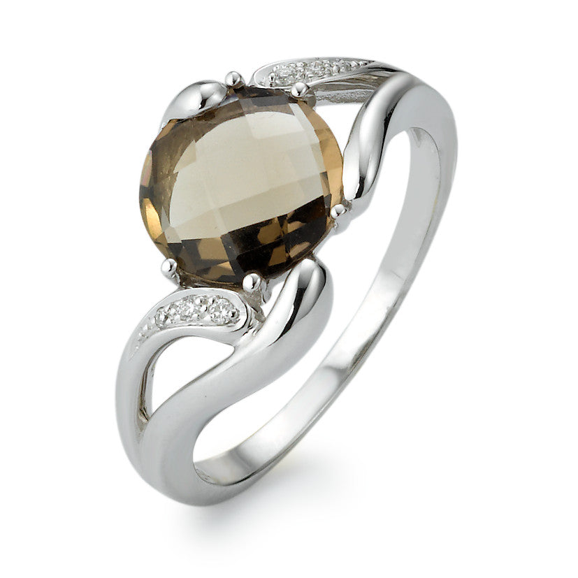 Anello Oro bianco 750/18 carati Diamante 0.04 ct, 6 pietra, w-si