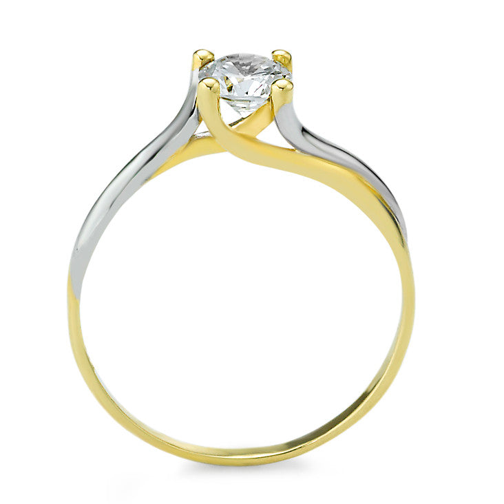 Anello solitario Oro giallo 375/9K Zirconia