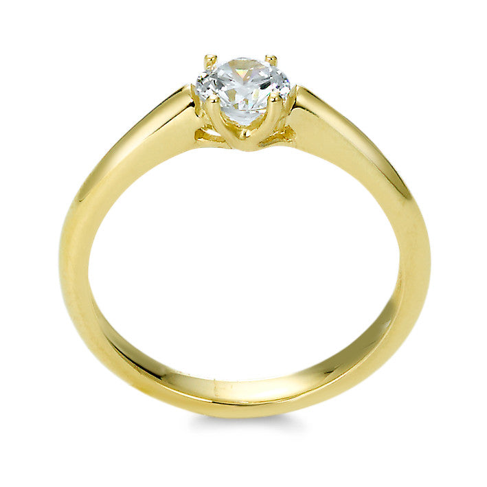 Anello solitario Oro giallo 375/9K Zirconia