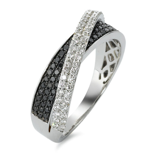 Bague or blanc 750 et diamants