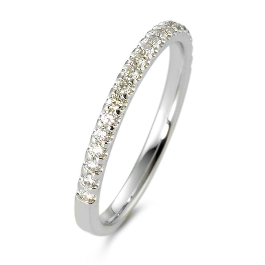 Memory Ring 750/18 K Weissgold Diamant 0.25 ct, 21 Steine, w-si