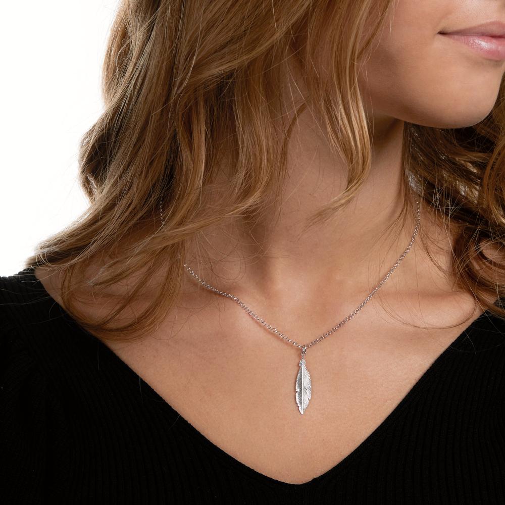 Collier 925 pendentif plume