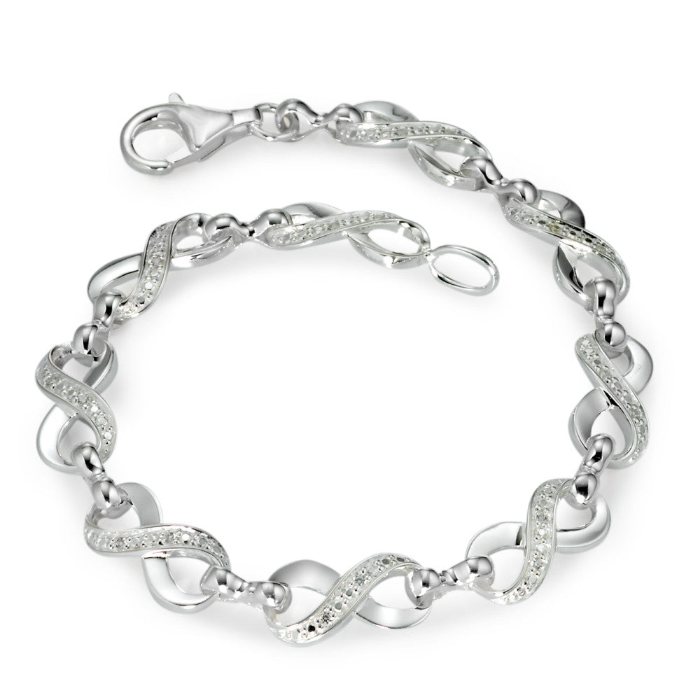 Bracelet argent et zirconias