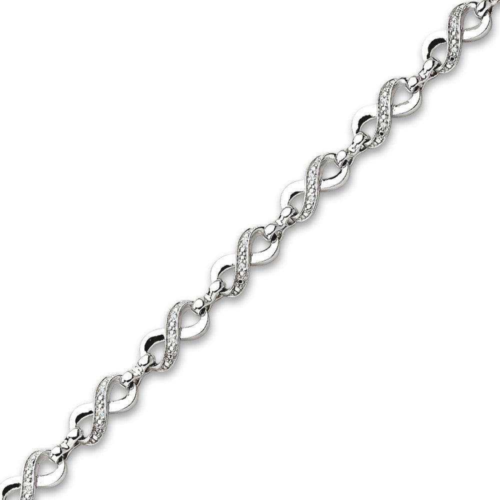 Bracelet argent et zirconias