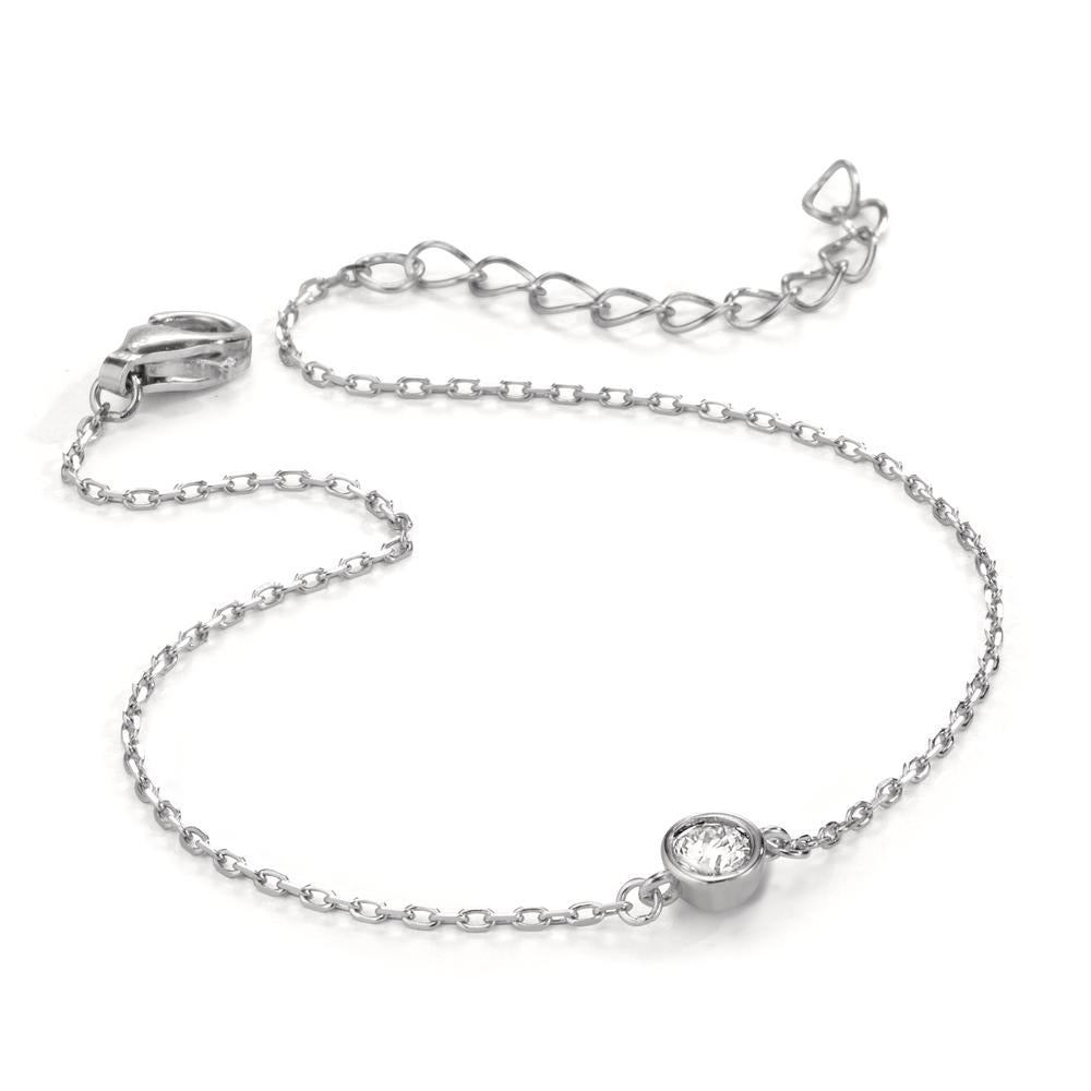 Bracciale Argento Zirconia rodiato 16-19 cm