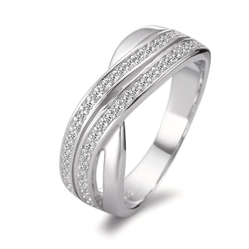 Bague argent et zirconias