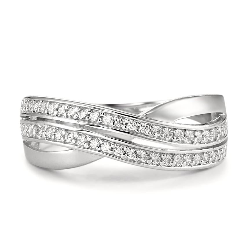 Bague argent et zirconias