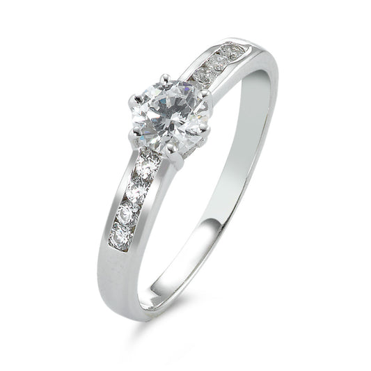 Bague solitaire Argent Zircone