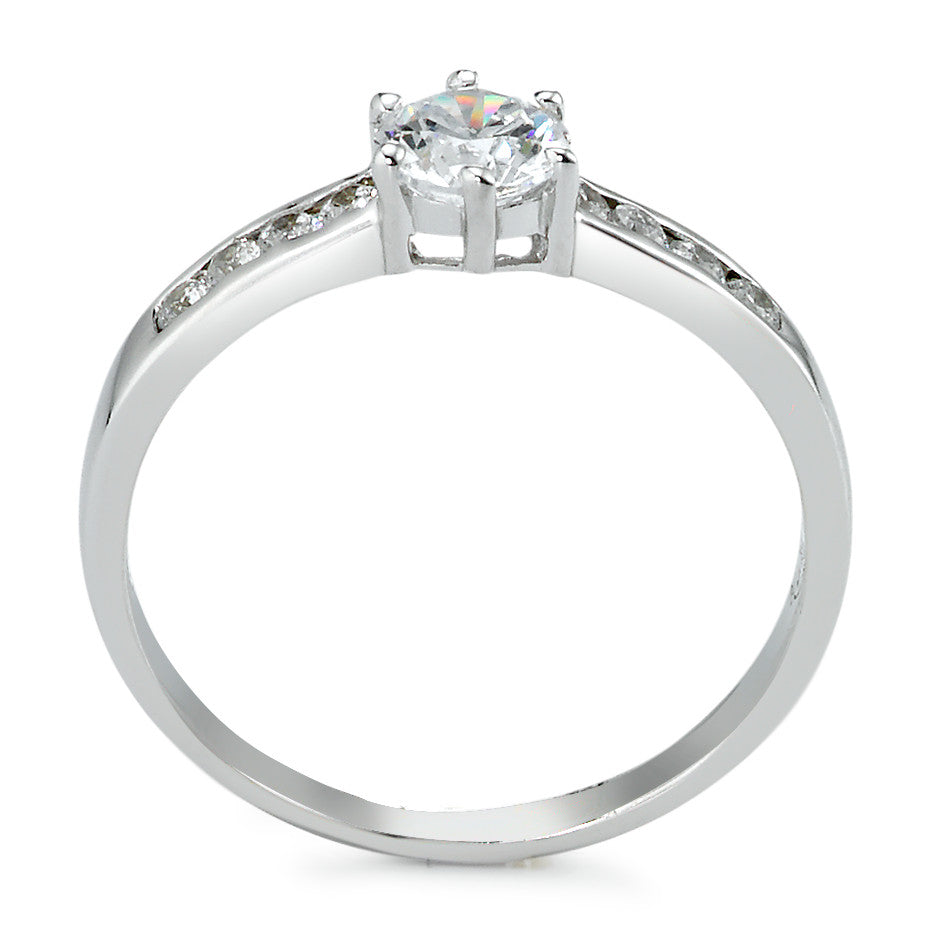 Bague solitaire Argent Zircone