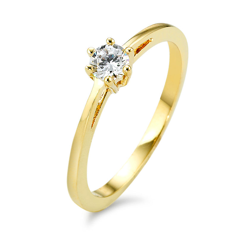 Bague solitaire dorée