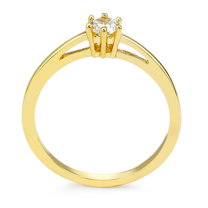 Bague solitaire dorée