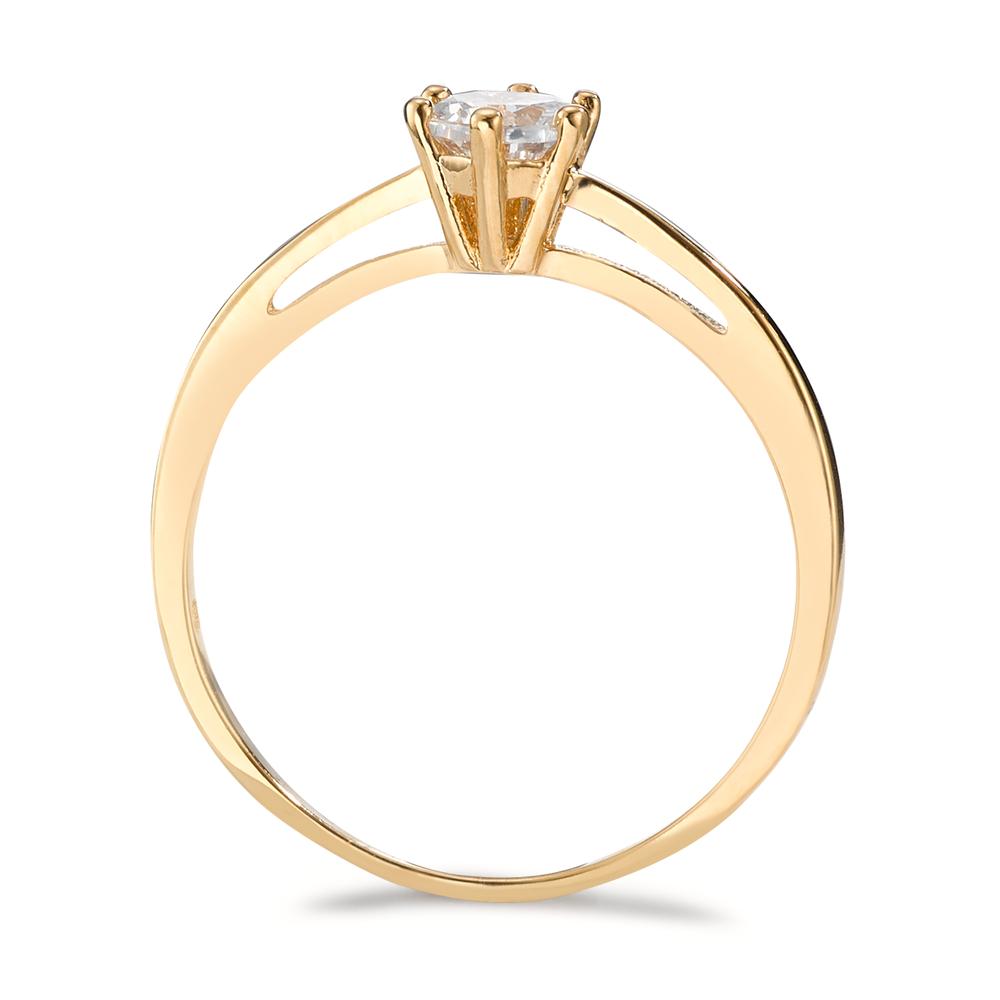 Bague solitaire dorée