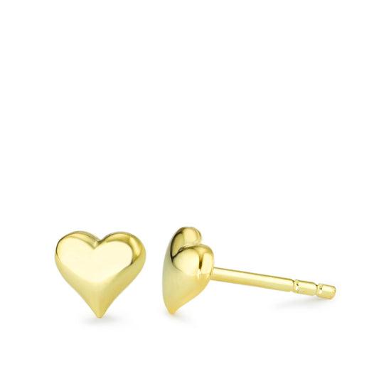 Orecchini a bottone Oro giallo 375/9K Cuore