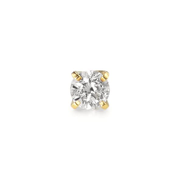 Orecchini a bottone Oro giallo 750/18 carati Diamante 0.20 ct, 2 pietra, w-si