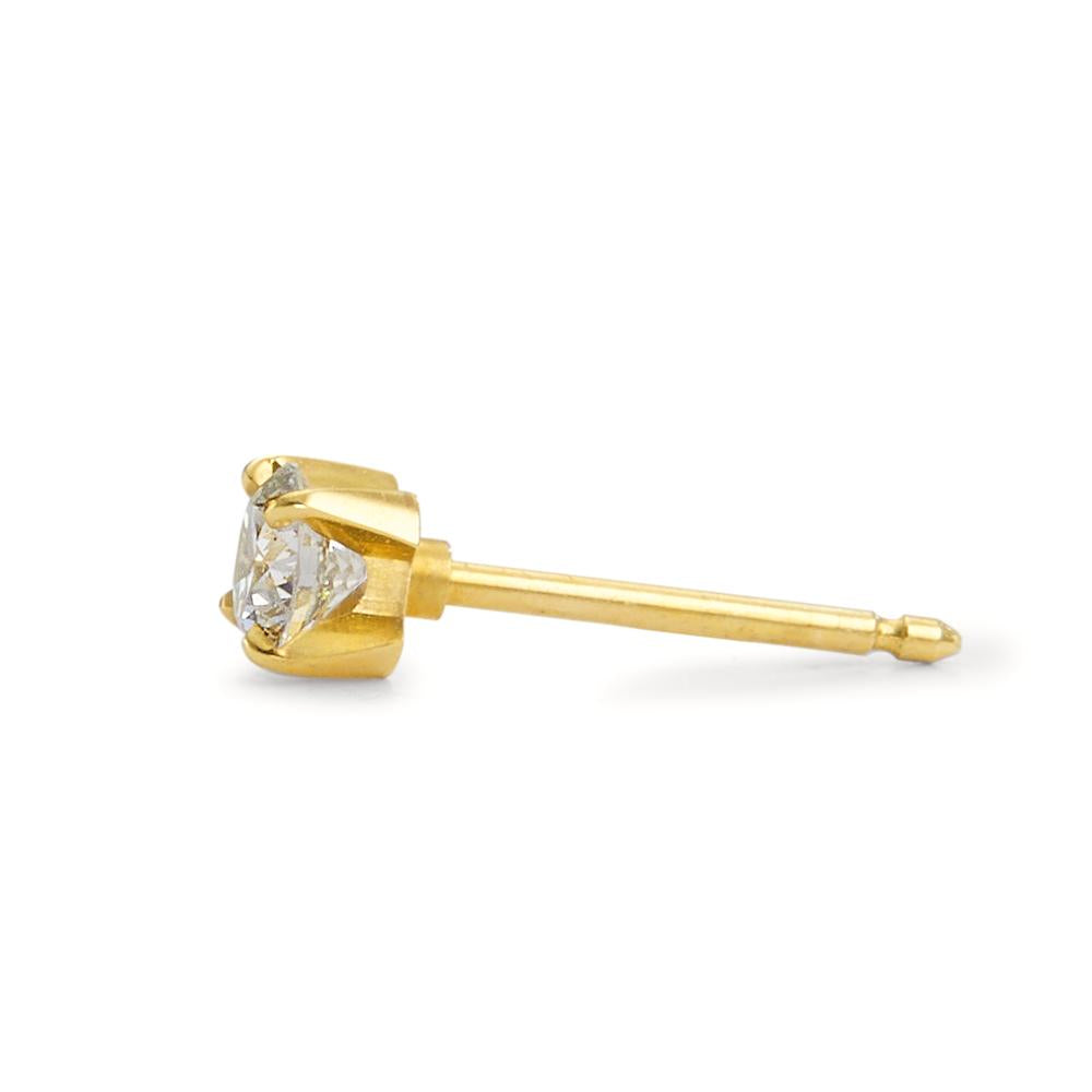 Orecchini a bottone Oro giallo 750/18 carati Diamante 0.20 ct, 2 pietra, w-si