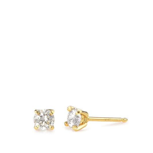 Orecchini a bottone Oro giallo 750/18 carati Diamante 0.30 ct, 2 pietra, w-si