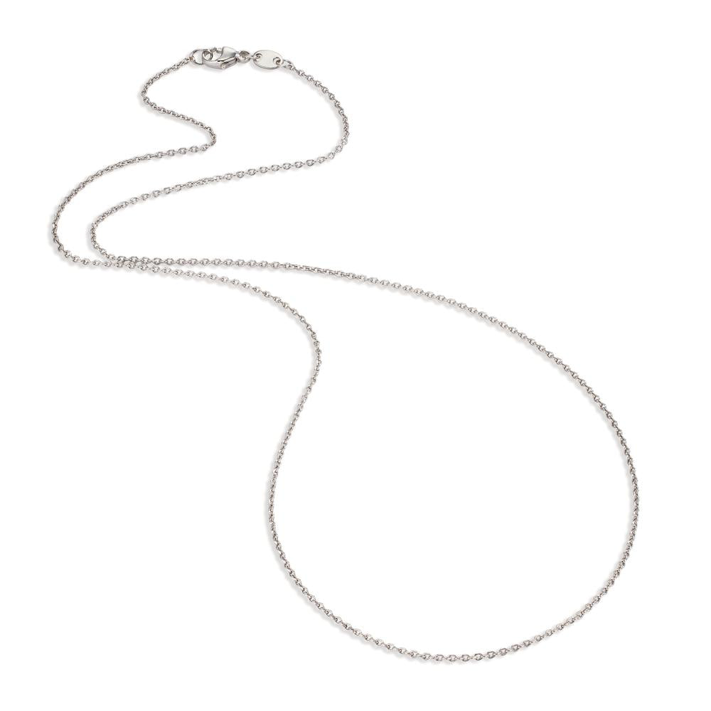 Chaînette Or blanc 750/18 ct., maille forçat, 42 cm