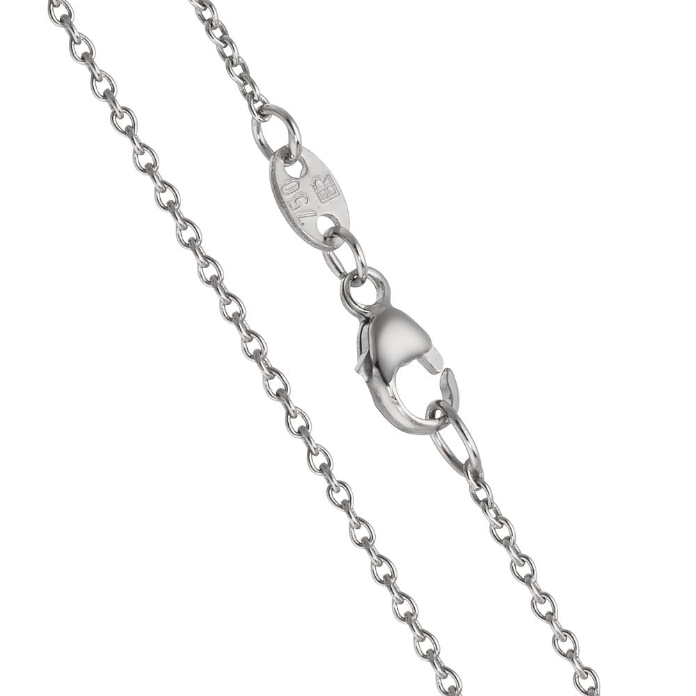 Chaînette Or blanc 750/18 ct., maille forçat, 45 cm