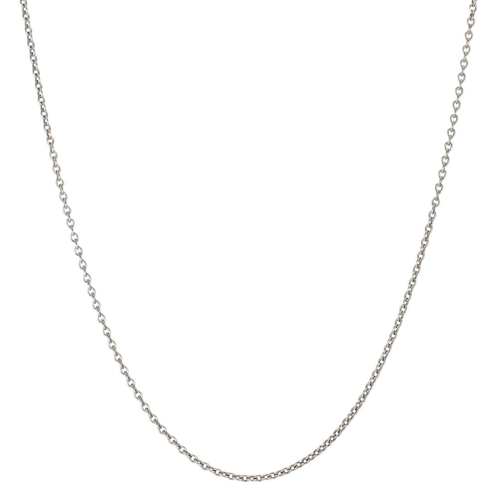 Chaînette Or blanc 750/18 ct., maille forçat, 50 cm