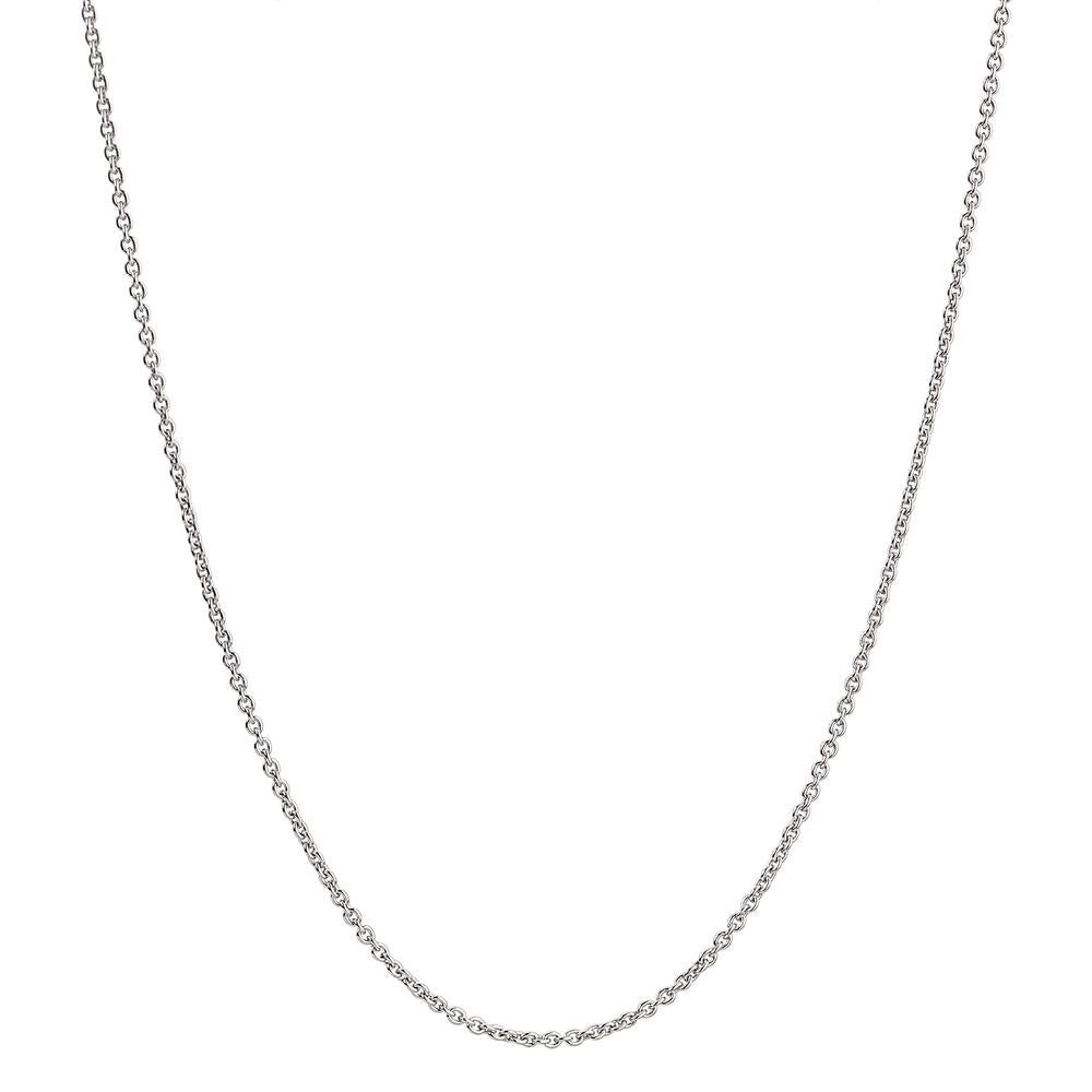 Chaînette Or blanc 750/18 ct., maille forçat, 42 cm