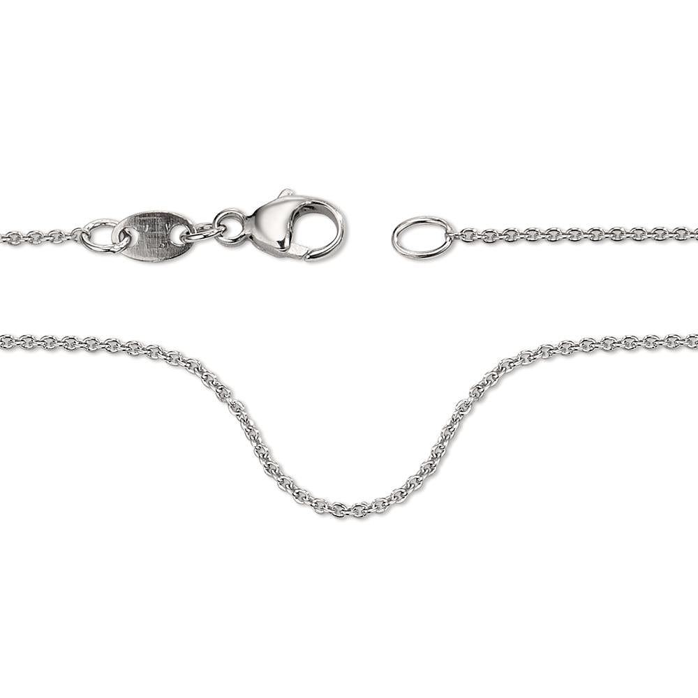 Chaînette Or blanc 750/18 ct., maille forçat, 42 cm